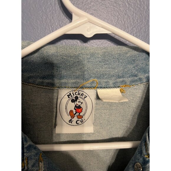 Vintage Mickey Mouse & Co Jean Jacket ITS PARTY TIME Sequins Size Med, Disneyana - Picture 4 of 11
